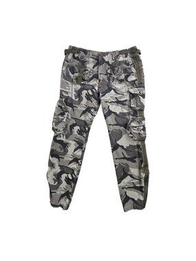 Free Knight Pants Mens 32x30 Gray Camo Cargo Belted Ankle Zip Tactical Army